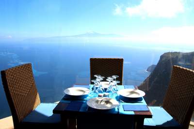 Das Restaurant Mirador de Abrante auf La Gomera